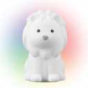 GLOBE Electric Lion Multicolor Changing LED Integrated Rechargeable Silicone Night Light, Table Lamp, Tap Light, White, Room Decor, Nightstand, Bedside Lamps