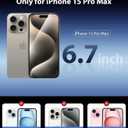 5 x Mkeke 3 Pack Screen Protector for iPhone 15 Pro Max 6.7", [9H+ Tempered Glass] [Easy Installation Frame] [Military-Grade Drop Protection] HD Clear, Anti-Scratch, Bubble Free