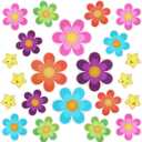 26 Pieces Flower Non Slip Stickers for Bathtub Daisy Non Slip Shower Sticker Adhesive Star Flower Cute Bathtub Decals with Bright Colors, Bath Tread for Bathroom and Other Slippery Surfaces (Colorfull)