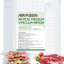 AIRMSEN Reusable Vacuum Sealer Bags 10 PCS - Fits AIRMSEN, Chef, FoodSaver and Most Handheld Sealers - BPA Free Food Saver Bags for Meal Prep, Sous Vide, Marinator - 5L (13.8"x 11.8")