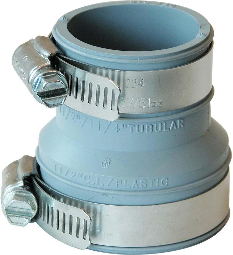 Fernco DTC-150 Drain and Trap Connector for 1-1/2" Pipe to 1-1/2" or 1-1/4" Tubular Traps
