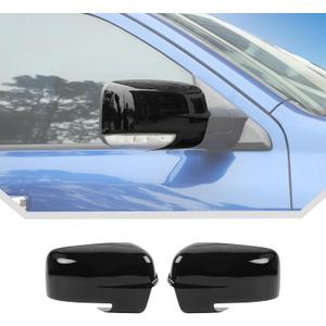 JeCar Side Mirror Cover Fit for Dodge Ram 1500 2011-2017 Mirror Caps Trim Accessories (Black)