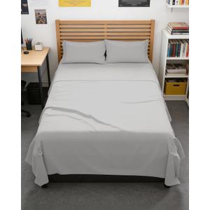 Full XL Bed Sheet - 4 Piece Full XL Bed Sheets Set - Soft, Breathable & Cooling - Hotel Luxury Bedding for Women, Men, Kids, Teens, Boys & Girls - Deep Pockets, Comfy, Fade, Wrinkle Free - French Grey