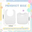 Toulite 30 Pcs White Bibs for Baby Washable Reusable Waterproof Cotton Feeder Bibs with Double Sided Design for Baby Shower Activity and Gifts