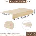 5 Pcs Wooden Shelf Covers 24 x 12 Inch,Wire Rack Covers for Pantry Wood Shelf Liners-0.2 inch Thick,Removable Wood Shelves Covering Weight Pantry Shelf Cover for Closet Kitchen Pantry Bathroom