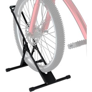 RELIANCER Adjustable Bike Storage Stand,Bicycle Floor Parking Rack,Steady Bike Wheel Holder Fit All Mountain & Road Bikes,Indoor Outdoor Cycling Storage Organizer,Apartment Garage Cycle Tires Holder