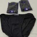 KNITLORD Men's Underwear Bamboo Viscose Soft Lightweight Mid/Low Rise Briefs 3 Pack  (Small, Black)