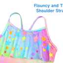 Girls Swimsuit Size 2t 3t Multicolor Stars 2 Piece Tankini Bathing Suit Ruffle Bikini Swimwear Sets