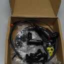 ZOOM Ebike Hydraulic Disc Brake Set: HB-876E 4-Pistons Power-Off Electric Bike Brake Kit with 2-PIN Sensor Included 180mm Rotors and Mounting Adapter