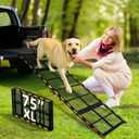 IPETBA Dog Ramp for Car, Extra Wide 20x75 Long, Folding Outdoor Pet Ramp for Large Dogs Non-Slip Dog Car Ramp for Truck, SUV, RV (Up to 200 lbs-Outdoor)