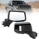 Right Passenger Side Mirror Compatible With 2019-2025 GMC Sierra 1500 With Power Folding Heated Turn Signal Puddle Light Memory Temperature Sensor Black Replace#84898873 84732186(15Pins)