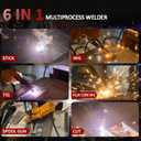 Plasma Cutter Welder Combo 6 in 1 Welding Machine 110V/220V
MIG/Flux Core/HF TIG/Stick/CUT/Spool Gun Compatible with 200A MIG/TIG/Stick & 50A CUT Aluminum Welding Multiprocess Welder