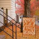 Thanksgiving House Flags for Outdoor Decoration, Hello Fall Maple Leaves Large Yard Flag, Decorative Autumn Seasonal Farmhouse Holiday Outside Decor 28x40 Inch Vertical Double Sided