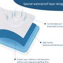 Moonsea Tri Folding Mattress Topper, Memory Foam Tri-fold Mattress with Ultra Soft Waterproof Washable Cover, Twin Size (75"x38"x4")