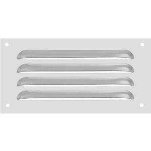 PATIKIL 8 x 4 Inch Aluminum Vent Cover, Screen Air Grille Ventilation Cover HVAC Louvered Grill for Home Kitchen Fireplace Wall Ceiling, Silver Tone