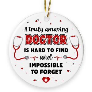 Doctor Christmas Ornament 2026 - Medical Gifts for Pediatrician Psychiatrist, Cardiologist, Appreciation Doctor Gifts for Men, Women Decorative Hanging Medical Ornaments for Christmas Tree