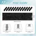 12 Pack Black Cheesecloth Table Runner 17x108 Inch Semi Sheer Boho Gauze Cheese Cloth Fabric Table Runners, for Wedding Party Baby Shower Birthday Home Decor Garden Farmhouse