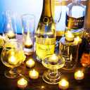 Rossesay 24 Pcs Flameless LED Tea Lights Gold Black Glitter Flickering Fake LED Candles Tealights Battery Operated Romantic Anniversary Decorations Winter Decor for Valentines Wedding Christmas Party