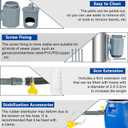 Rain Barrel Diverter Kit, Rainwater Collection System with Adjustable Valve and Hose, Rain Water Diverter for Downspout, Downspout Diverter Fits for Standard Downspouts