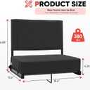 Stadium Seats with Back Support - Padded Portable Bleacher Seat with Handle Shoulder Strap - 18.4in Wide Bleacher Chair with Back and Cushion for Sports & Outdoor Events Black