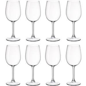 KX-WARE Classic Acrylic All-Purpose Wine Glasses, 19-ounce Plastic Stem Wine Glasses, set of 8 Clear