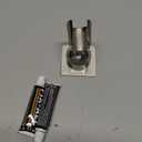 Shower Head Holder All Metal Handheld Shower Wand Bracket Adhesive Shower Wall Mount Holder Brass Shower Spray Holder Brushed Nickel, Drill Free Glue Installation