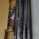 SOMINS 1 Inch Curtain Rods for Windows 72 to 144, Outdoor Heavy Duty Adjustable Curtain Rod, Indoor Modern Drapery Pole, Black, 72-144"