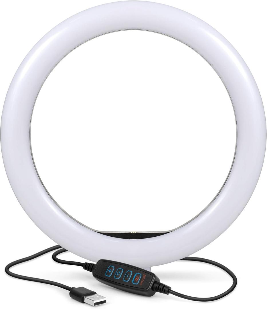 IK Multimedia 10" Selfie Ring Light with 3 Color Modes & 11 Brightness Levels, LED Circle Light for TikTok, Makeup, YouTube, Zoom, Video Recording & Photography, Fits UNC 1/4 Standard Tripod