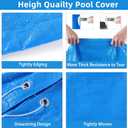 Rectangular Pool Cover for Above Ground Pool,120 x 80 in Inflatable&Frame Pool Cover,Resistant Dustproof Rainproof Waterproof Suitable for Outdoor Backyard Swimming Pool