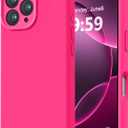 LOVE 3000 Designed for iPhone 16 Pro Case, Premium Silicone with [Soft Anti-Scratch Microfiber Lining] Shockproof Protective Phone Case for Men Women Girls 6.3", Hot Pink