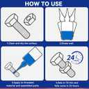 Thread Lock Blue and Red, Threadlocker Medium and High Strength, Thread Locker for Nuts, Bolts, Fasteners and Metals, Against Losening and Leakage (50 mlx2)