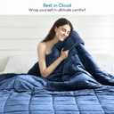 Cottonblue Weighted Blanket 20lbs 60x80 Inches, Navy Blue ​Sherpa Blanket Throw Sofa Bedding Heavy Blanket for Adults, Soft Cozy Fleece Blanket On Queen Bed, Plush Fleece Minky 20 lb Weighted Blanket