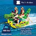 WOW Sports Big Al Alligator Towable Tube - 1-4 Person - Nylon Cover, One