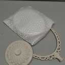 XPXKJ Vintage Vanity Mirror Shabby Chic Decor | 360 Rotating Double-Sided Table Makeup Mirror with Stand Bedroom Decoration Perfect for Tabletop, Desk, or Makeup Station (Beige)