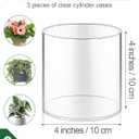 meekoo 3 Pcs Flower Acrylic Vase Cylinders Round Decorative 4 x 4 in Vase Break Resistant Acrylic Flower Cylinder for Centerpiece Home Wedding Decor(Clear, Classic)