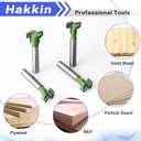 Hakkin 8pcs Keyhole Router Bit Set -1/4 Inch Shank T Slot Keyhole Router Bits Set, T-Track Slotting Milling Cutters Set for Wood (Green)