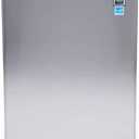 Avanti Mini Fridge Compact Refrigerator for Home Office or Dorm, Features Single Reversible Door Removable Shelves Automatic Defrost and Adjustable Temperature Control, 2.4-Cu.Ft, Stainless Steel