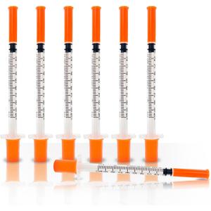 1ml 31G 5/16 Inch 8mm Jeringa, U-100 Lab Tools, Individual Wrapped, Pack of 30
