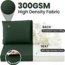 Outdoor Loveseat Cushion Set, 46" x 26" Loveseat Cushions for Outdoor Furniture, Waterproof & Fade-Resistant Patio Furniture Cushions, Deep Seat Cushion for Bench, Swing and Couch, ForestGreen