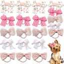 20pcs Dog Hair Bow Bowknot, Dog Bows Cute, Puppy Hair Bows Mix Styles Pet Grooming Rubber Bands Dogs Hair Accessories Handmade Hair Bows for Yorkie Puppy Dogs