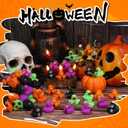 Junkin 25 Pcs Halloween Rubber Ducks Bulk Mini Rubber Ducks Small Duck in Bulk Gift for Halloweens Party Favors Toys (Halloween Duck)