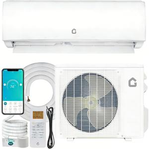 Garvee 11500 BTU Mini Split AC/Heating System, 115V WIFI Enabled Energy Efficient Mini Split Unit,Wall-Mounted Split Air Conditioner,Cools Up to 750 Sq.Ft, Heat Pump & Installation Kits