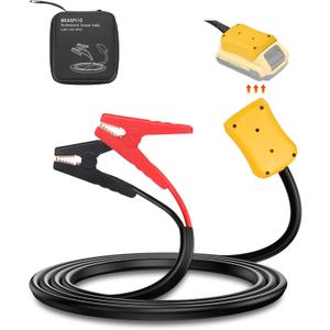Beaspire Jumper Cables Adapter Compatible with De.Walt 18V/20V Battery, (5.9Ft x 8AWG) Portable Battery Jump Starter, Auto Booster Cable for Car Jump Starting Using Tool