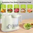 AMZBABYCHEF Baby Food Maker, 4 in 1 Baby Food Processor and Steamer, Puree Blender, Multifunctional Baby Puree Maker, Dishwasher Safe (Green)