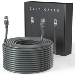 LUCMO Starlink Gen 3 Cable 30FT/ 9.5M Short Cable, Replacement Extension Starlink Ethernet Cable Waterproof, Grey