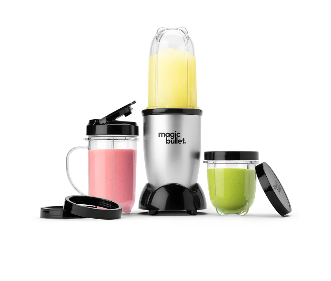 Magic Bullet Blender, Small, Silver, 11 Piece Set