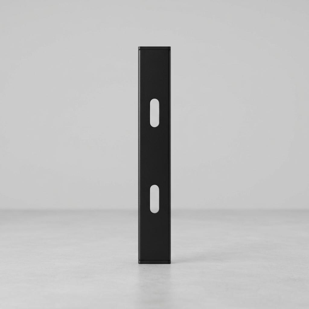 Universal Black Metal Extension Mounting Plate with Two Adjustable Slots