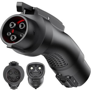 Tesla to J1772 Charger Adapter, IP65 Waterproof, 48 Amp & 250V, Seamless Integration with Safety Lock, Compatible with Tesla Wall Charger, Destination & Mobile Connectors for All J1772 EVs.