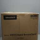 VECELO Bar Stools Set of 4, Adjustable Barstools, Counter Height Stools with Back and Arm, Kitchen Island Stools, Swivel PU Chairs for Pub, Dining Room, Industrial Style, Brown