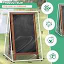 Outdoor A Frame Chalkboard Sign Cover 40 x 27 x 22 Inch Transparent Sandwich Board Waterproof Cover Indoor Outdoor for Business Large Standing Double Sided Chalkboard (Cover Only)